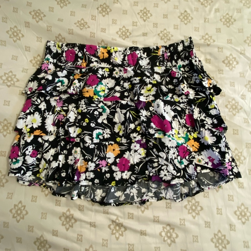 Floral print skirt plus size